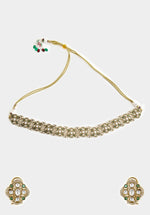 Vivinia by Vidhi Mehra Kundan Polki Floral Choker NecklaceFabilicious Fashion