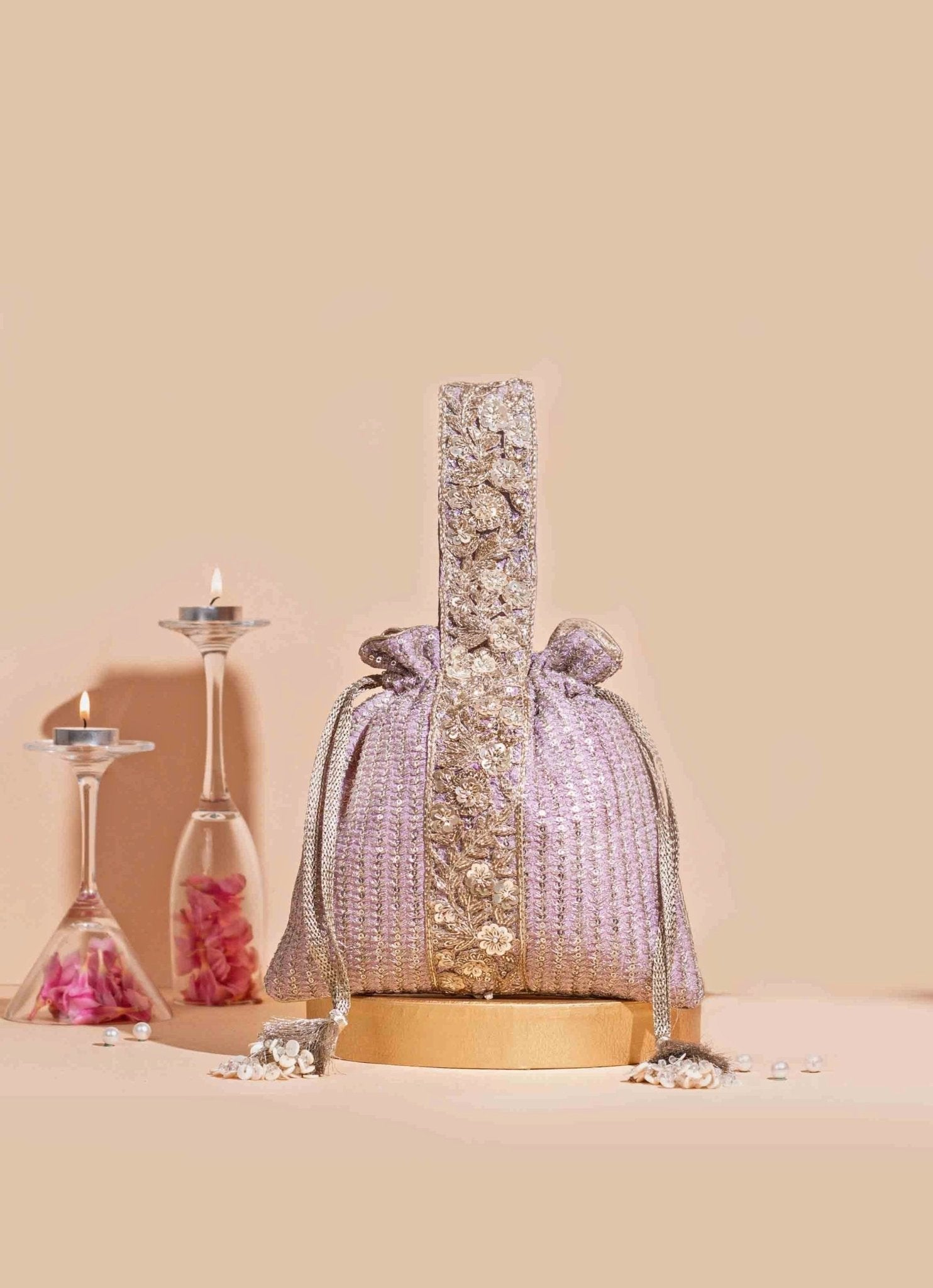 Lilac Embellished Potli