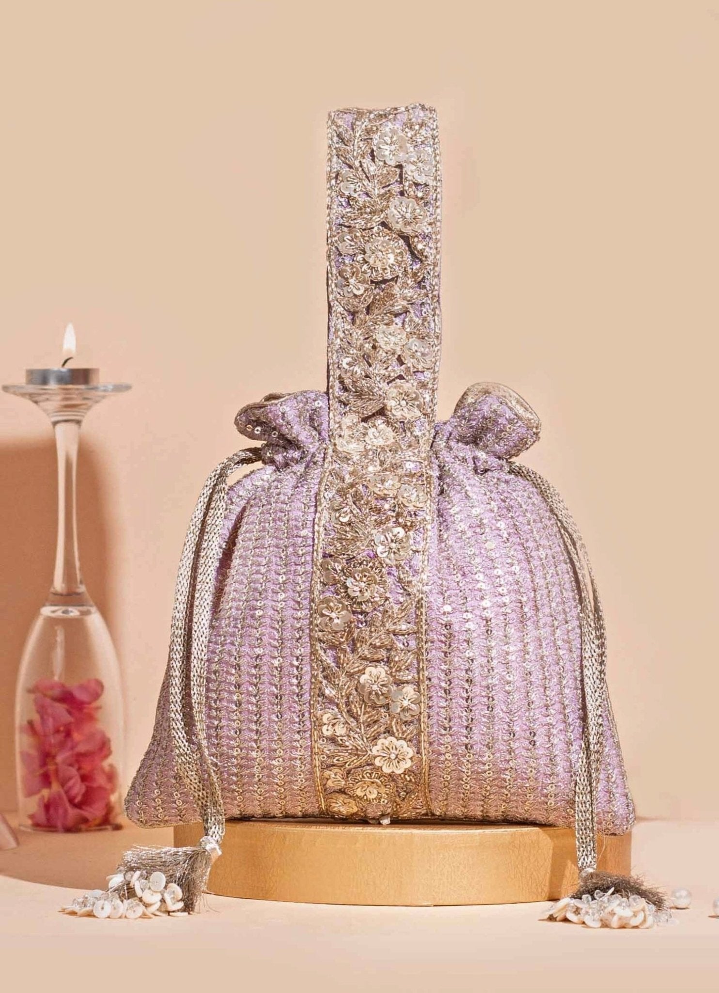 Lilac Embellished Potli