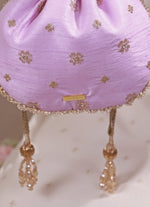 Amyra Lilac Embroidered Silk PotliShop Jashn