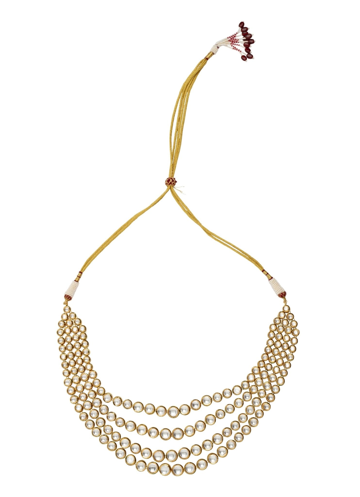 Vivinia by Vidhi Mehra Multi Layered Gold Plated Kundan Necklace SetFabilicious Fashion