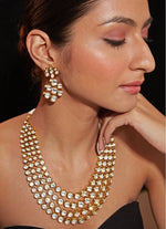 Vivinia by Vidhi Mehra Multi Layered Gold Plated Kundan Necklace SetFabilicious Fashion