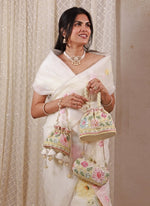 Amyra Multicolor Floral Embroidered Silk Bucket BagShop Jashn