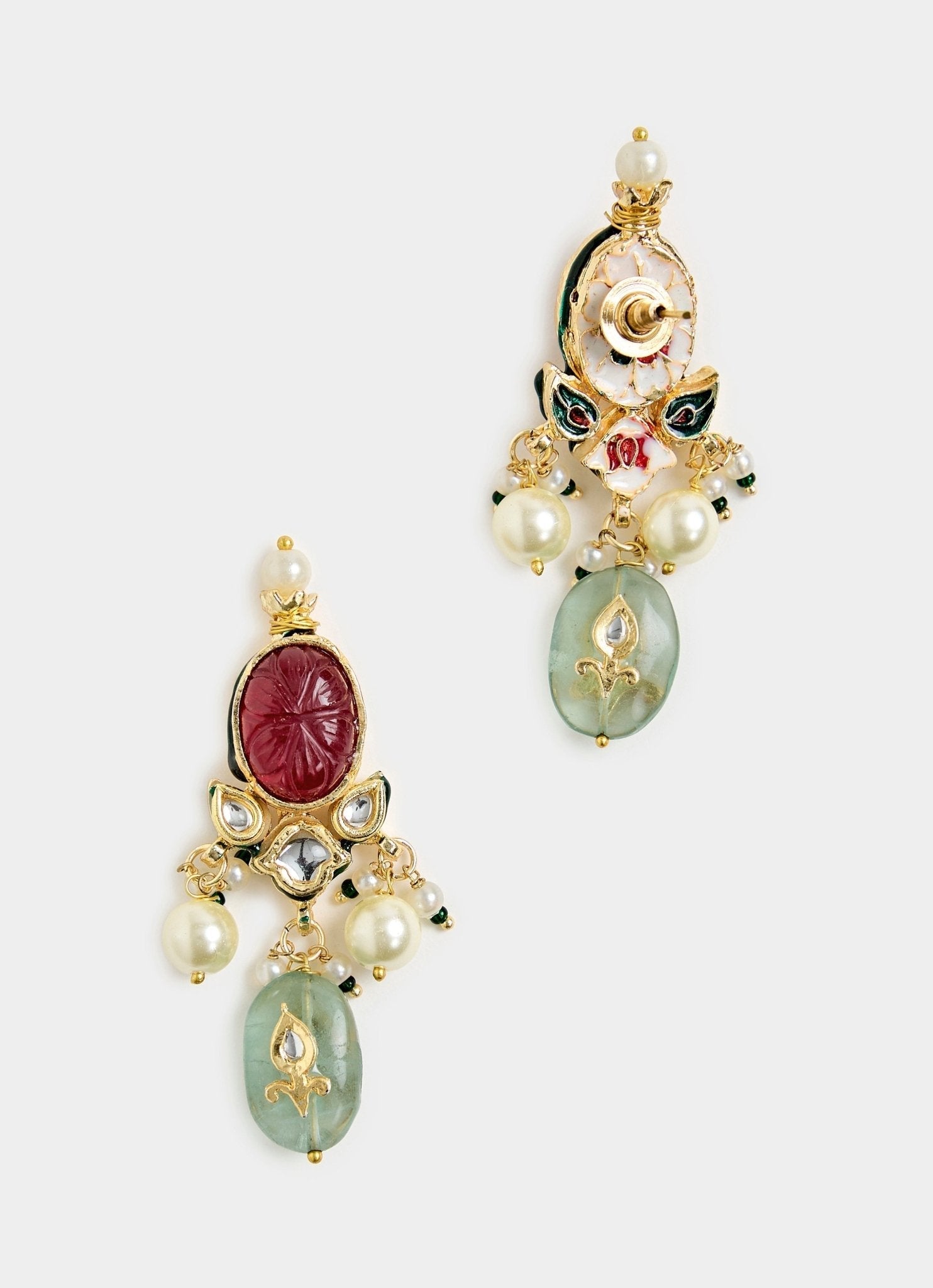 Vivinia by Vidhi Mehra Multicolor Gemstone Choker Necklace SetFabilicious Fashion