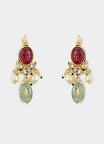 Vivinia by Vidhi Mehra Multicolor Gemstone Choker Necklace SetFabilicious Fashion