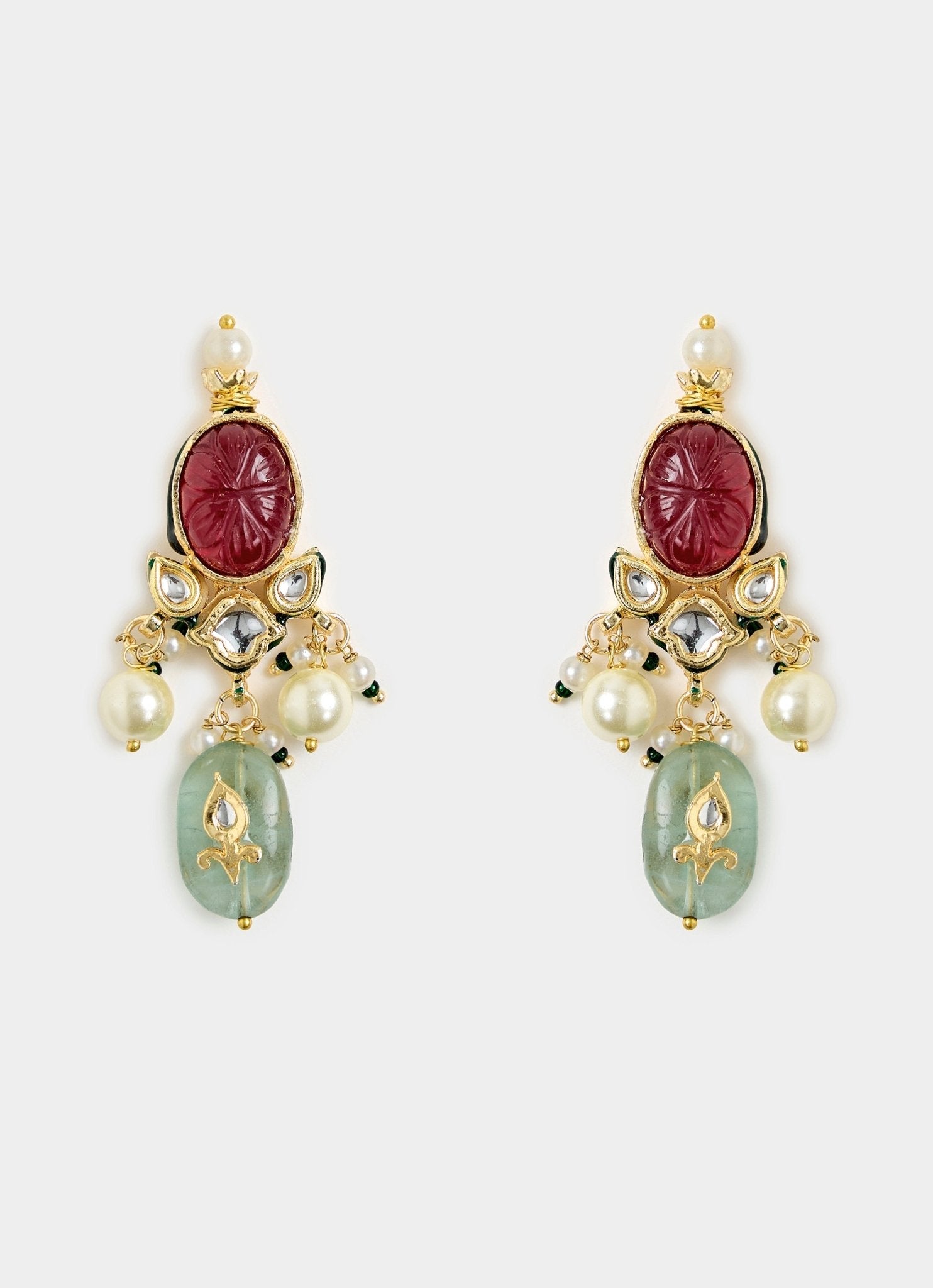 Vivinia by Vidhi Mehra Multicolor Gemstone Choker Necklace SetFabilicious Fashion