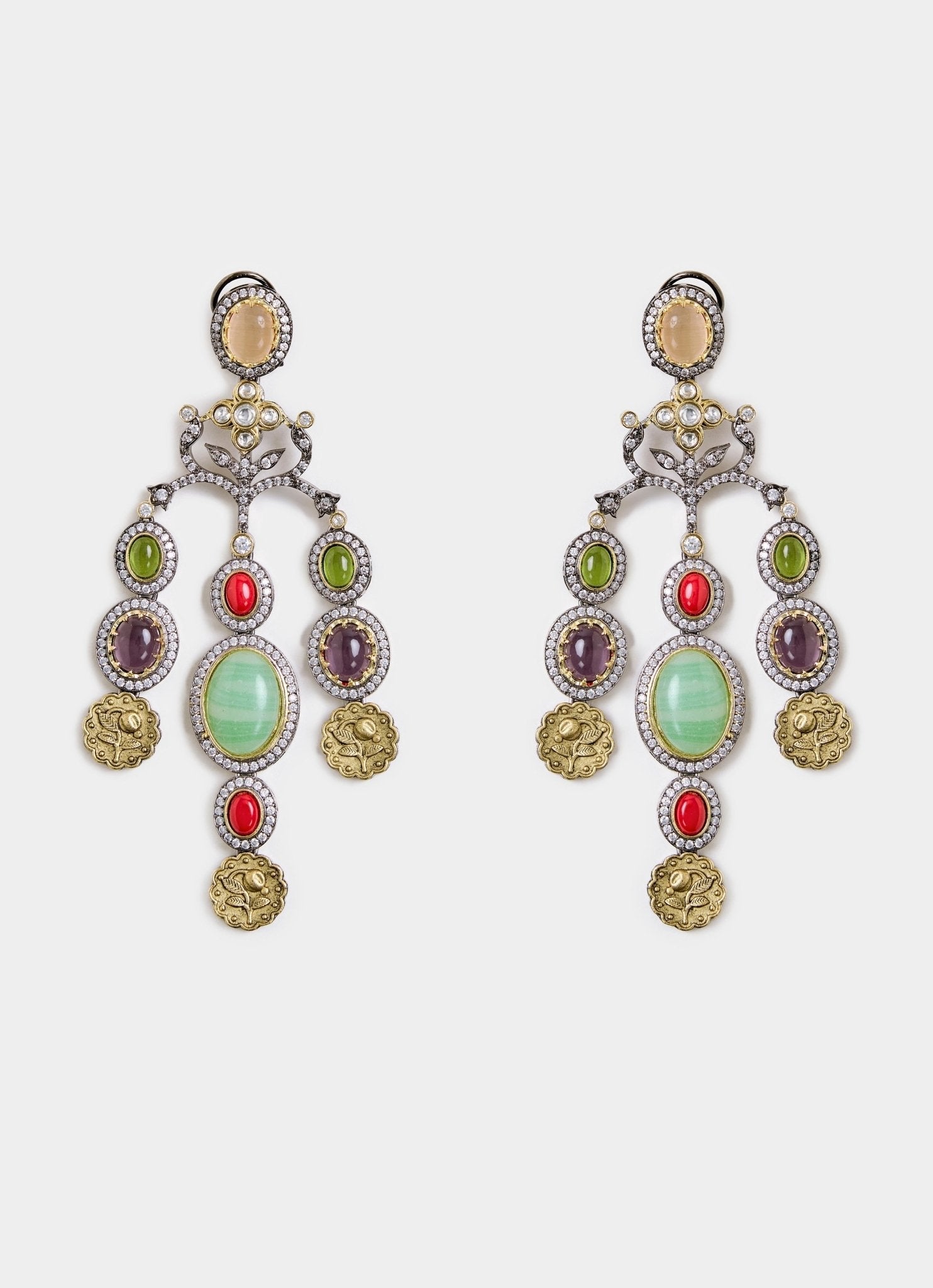 Vivinia by Vidhi Mehra Multicolor Statement Dangler EarringsFabilicious Fashion