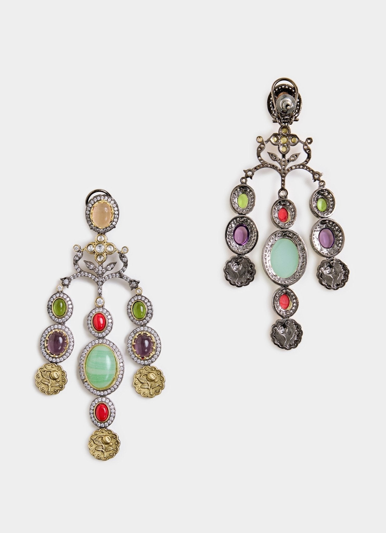 Vivinia by Vidhi Mehra Multicolor Statement Dangler EarringsFabilicious Fashion