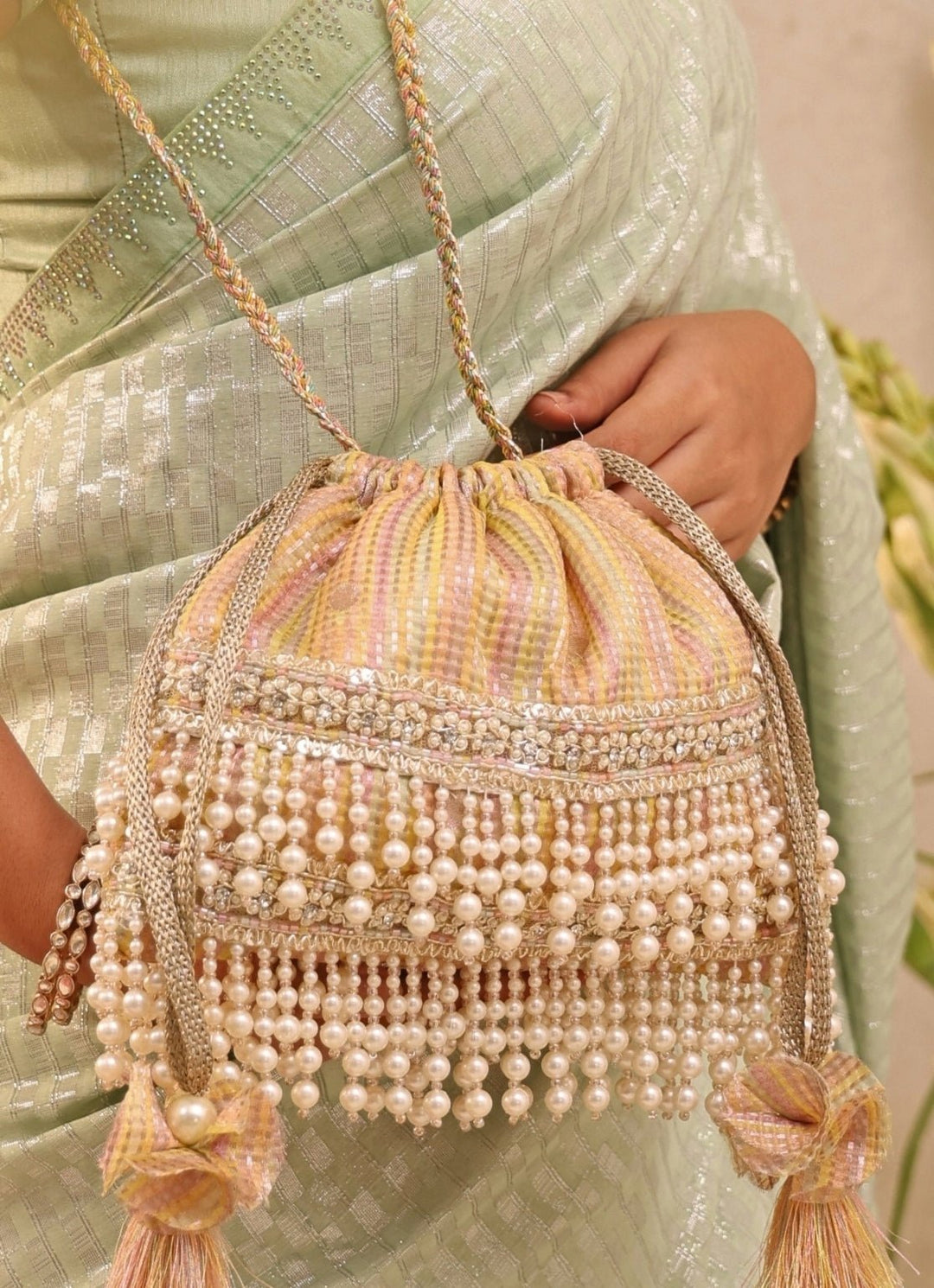 Multicolor Woven Potli