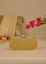 Amyra Mustard Yellow Tissue ClutchShop Jashn