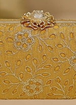 Amyra Mustard Yellow Tissue ClutchShop Jashn