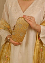 Amyra Mustard Yellow Tissue ClutchShop Jashn