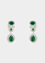 Vivinia by Vidhi Mehra Pearl And Green Stone Statement Necklace SetFabilicious Fashion