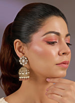 Vivinia by Vidhi Mehra Pearl And Kundan Drop Jhumka EarringsFabilicious Fashion