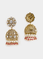 Vivinia by Vidhi Mehra Pearl And Kundan Drop Jhumka EarringsFabilicious Fashion