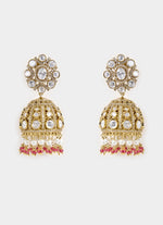 Vivinia by Vidhi Mehra Pearl And Kundan Drop Jhumka EarringsFabilicious Fashion