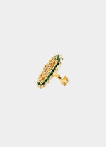 Vivinia by Vidhi Mehra Pearl And Kundan Green Statement RingFabilicious Fashion