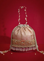 Amyra Pink Silk Organza Bucket BagShop Jashn