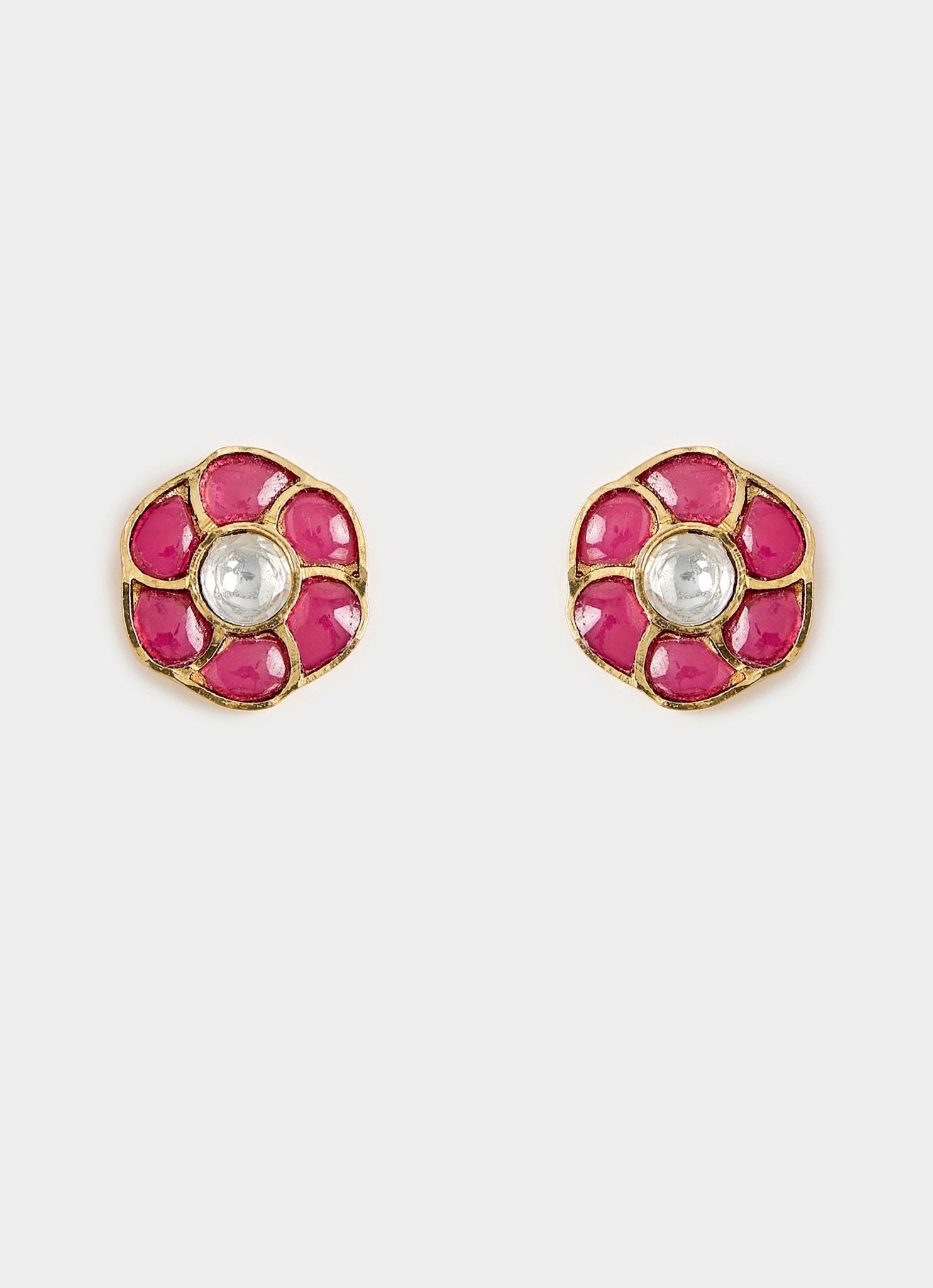 Vivinia by Vidhi Mehra Pink Stone Choker Necklace SetFabilicious Fashion