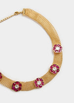 Vivinia by Vidhi Mehra Pink Stone Choker Necklace SetFabilicious Fashion