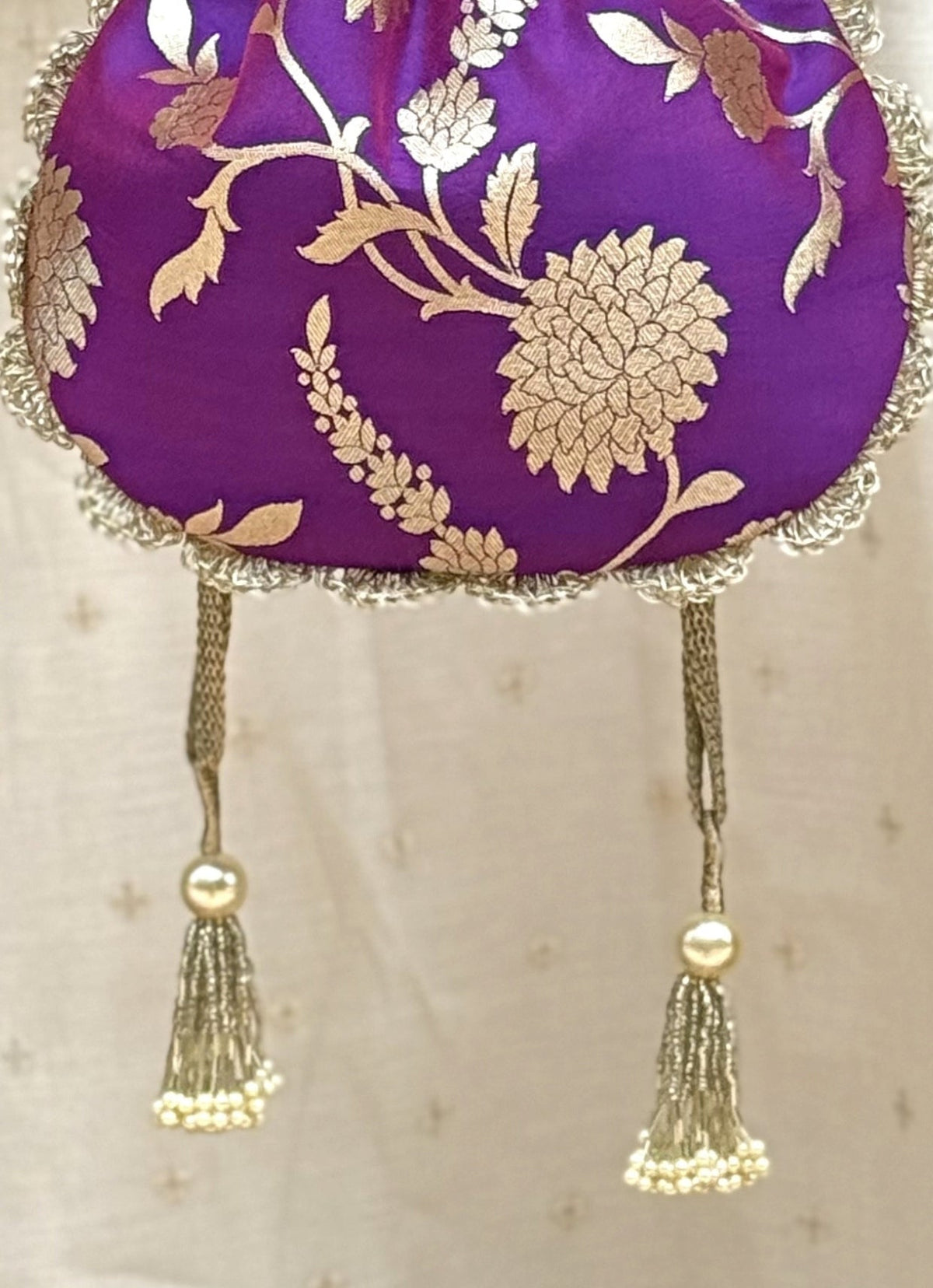 Amyra Purple Banarasi Silk PotliShop Jashn