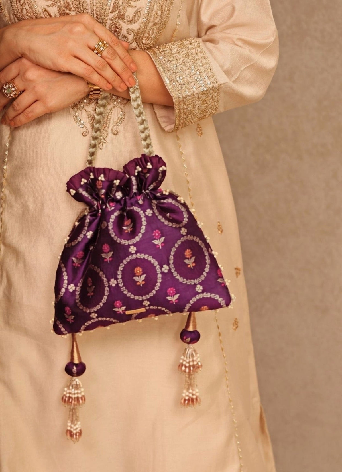 Amyra Purple Jamal Silk PotliShop Jashn