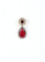 Vivinia by Vidhi Mehra Red And Multi Beaded Polki Short Necklace SetFabilicious Fashion