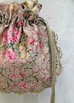 Amyra Rose Pink Brocade Silk PotliShop Jashn
