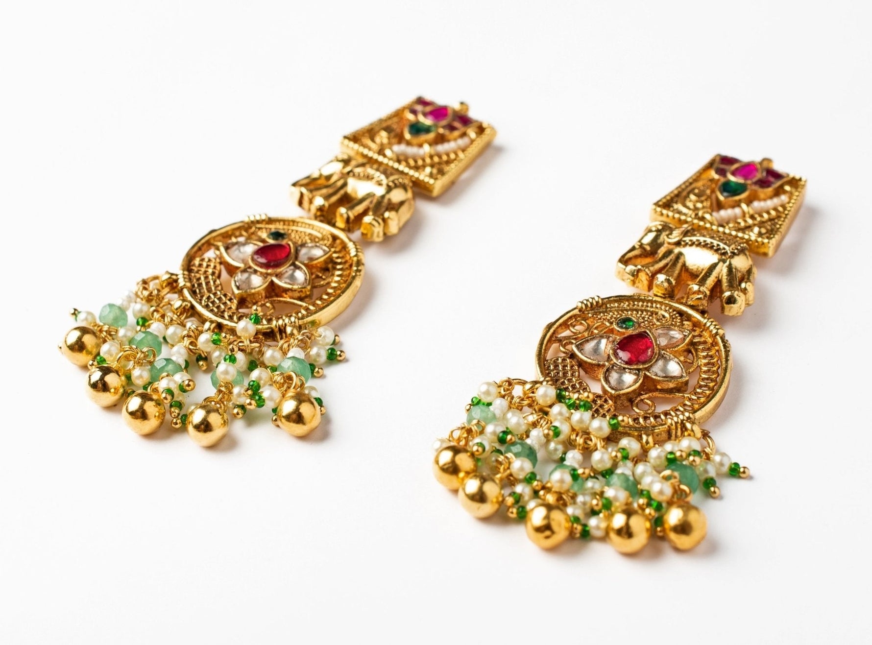 Vivinia by Vidhi Mehra Royal Gold Plated Multicolour Beaded Necklace SetFabilicious Fashion