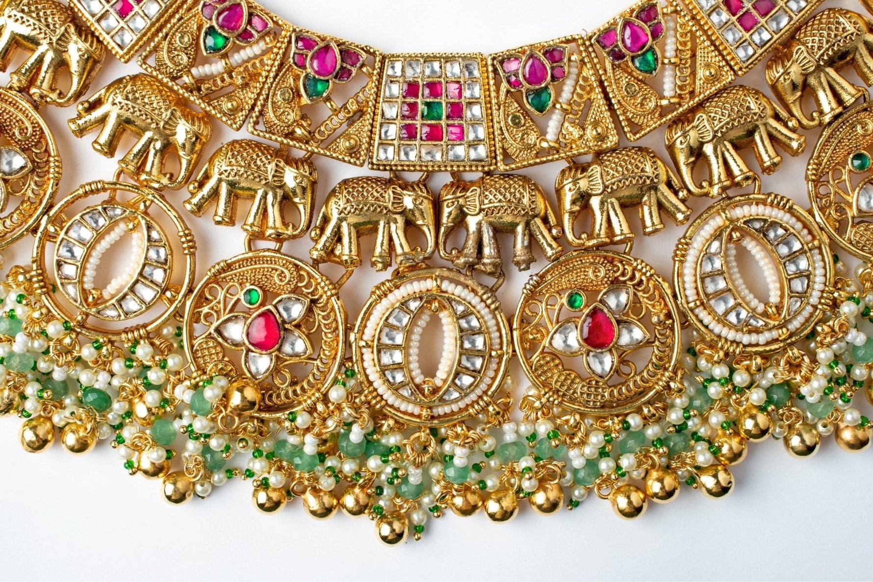 Vivinia by Vidhi Mehra Royal Gold Plated Multicolour Beaded Necklace SetFabilicious Fashion