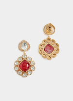 Vivinia by Vidhi Mehra Ruby Red And Kundan Pearl Necklace SetFabilicious Fashion