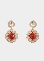 Vivinia by Vidhi Mehra Ruby Red And Kundan Pearl Necklace SetFabilicious Fashion