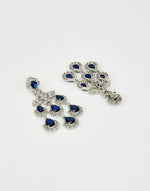 Vivinia by Vidhi Mehra Silver Plated Blue Zircon Dangler Drop EarringsFabilicious Fashion
