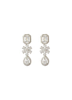 Vivinia by Vidhi Mehra Silver Plated Floral Zircon Necklace SetFabilicious Fashion