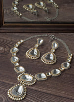Vivinia by Vidhi Mehra Silver Plated Statement Kundan Necklace SetFabilicious Fashion