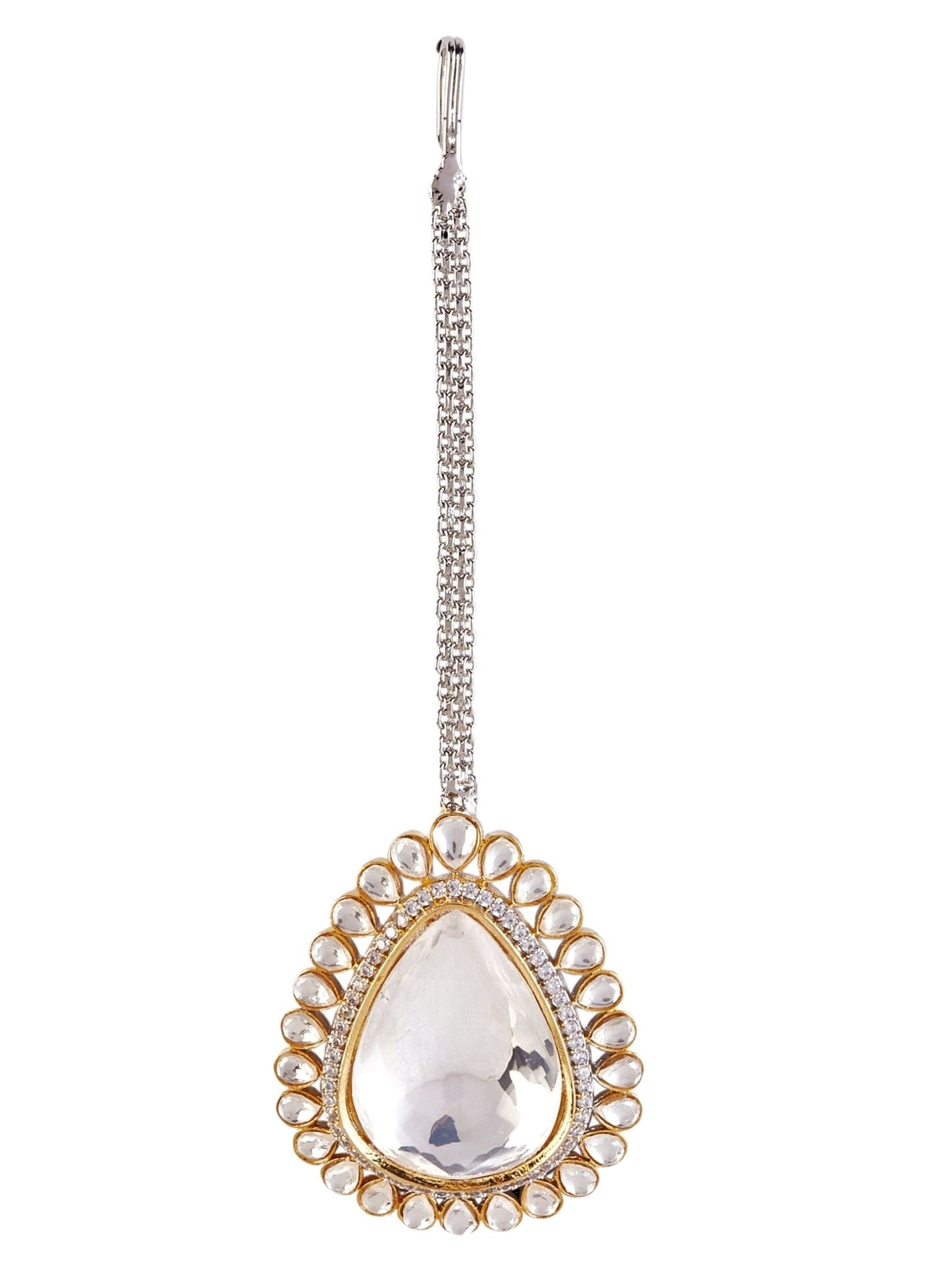 Vivinia by Vidhi Mehra Silver Plated Statement Kundan Necklace SetFabilicious Fashion