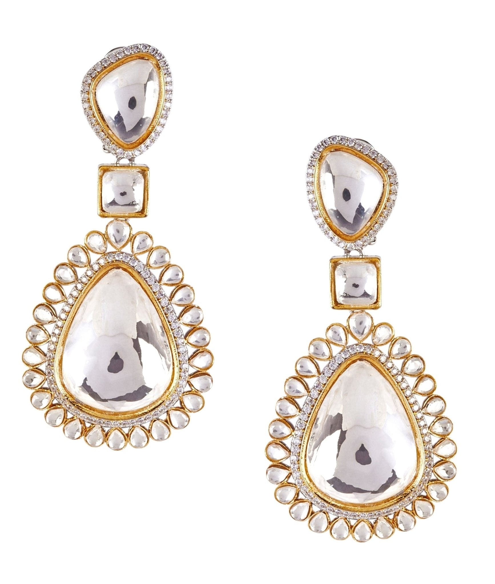 Vivinia by Vidhi Mehra Silver Plated Statement Kundan Necklace SetFabilicious Fashion