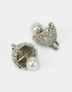 Vivinia by Vidhi Mehra Silver Plated White Zircon Drop EarringsFabilicious Fashion
