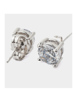 Vivinia by Vidhi Mehra Silver Plated White Zircon Stud EarringsFabilicious Fashion