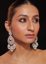 Vivinia by Vidhi Mehra Silver Plated Zircon Earrings With Pearl DropFabilicious Fashion