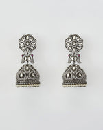 Vivinia by Vidhi Mehra Silver Plated Zircon Jhumkas EarringsFabilicious Fashion