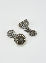 Vivinia by Vidhi Mehra Silver Plated Zircon Jhumkas EarringsFabilicious Fashion