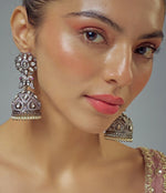 Vivinia by Vidhi Mehra Silver Plated Zircon Jhumkas EarringsFabilicious Fashion
